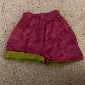 Niffers Reversible Pink/Green Girls Shorts Size 2-4 Years